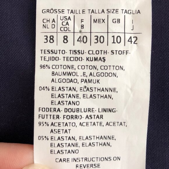 MaxMara Designer Classic 2 Button Cotton Blend 3/4 Slv Jacket Purple Sz 8 NWOT - Picture 11 of 13